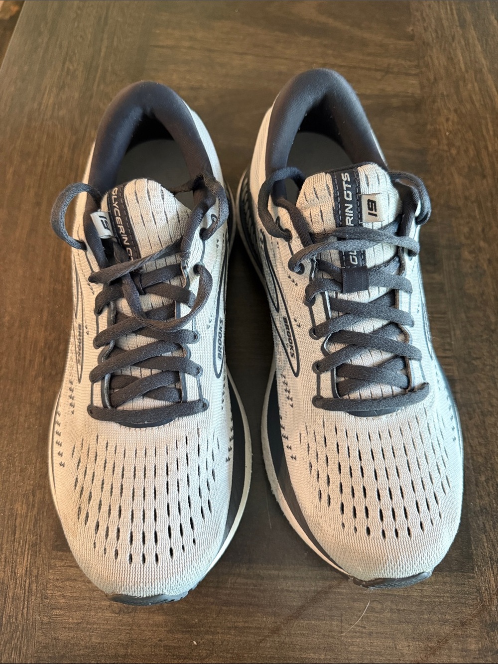Women's Brooks Glycerin GTS 19 Running Shoes - Gray/Navy Performance Trainer